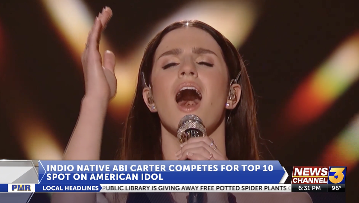 Indio native, Abi Carter earns top 12 spot on American idol - KESQ